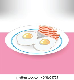 colorful illustration  with eggs and beacon