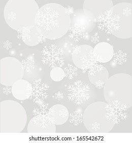 colorful illustration with falling snow on the gray background for your design