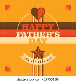 Colorful Illustration of father's day card. Vector illustration.