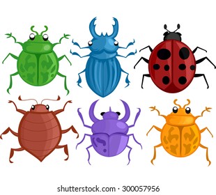 Colorful Illustration Featuring Different Species of Bugs