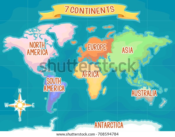 Colorful Illustration Featuring World Map Highlighting Stock Vector ...