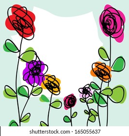colorful illustration Flower Abstract 