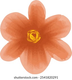 colorful illustration of flower petals and leaf clip art for background, wallpaper, card design