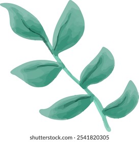 colorful illustration of flower petals and leaf clip art for background, wallpaper, card design