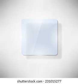 colorful illustration with Glass frame  on a grey background