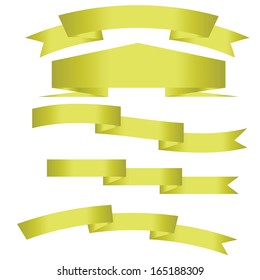 colorful illustration with gold ribbon for your design