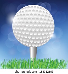 colorful illustration with golf background for your design