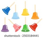 A colorful illustration of handbells.