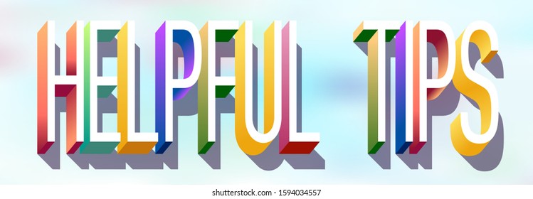 Colorful illustration of "Helpful Tips" text