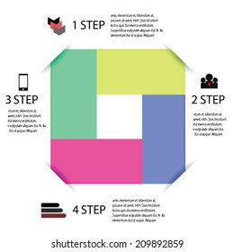 colorful illustration with info graphic element  on a white background  for your design