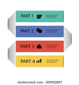 colorful illustration with info graphic elements  on a white background  for your design
