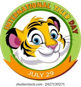 Colorful illustration for International Tiger Day event