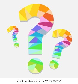 Colorful illustration of interrogation mark