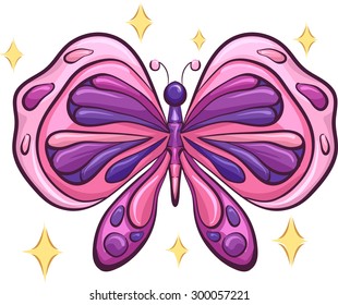 Colorful Illustration of a Majestic Butterfly with its Wings Spread Wide