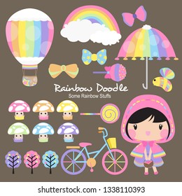 Colorful illustration of so many cute things