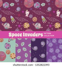 Colorful illustration of so many cute things together as a seamless pattern