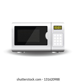 colorful illustration with Microwave for your design