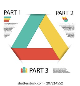 colorful illustration with Modern info graphic element for business template on white background  for your design
