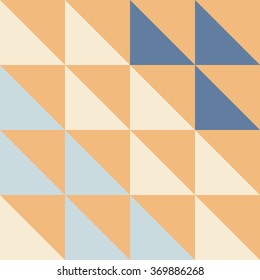 Colorful Illustration of Mosaic - Triangle and Square mosaic in brown and other colors