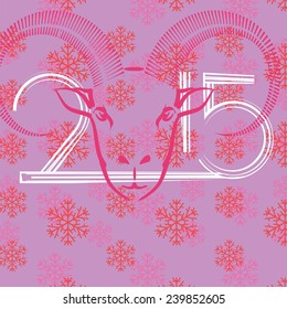 colorful illustration  with  new year background