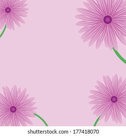 colorful illustration with pink flowers for your design