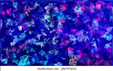 Ilustración colorida de estilo poligonal con gradiente. Plantilla vectorial triangular para su diseño. EPS10.