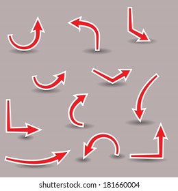 colorful illustration with red arrows for your design