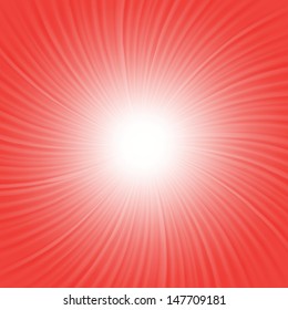 colorful illustration with red rays for your design