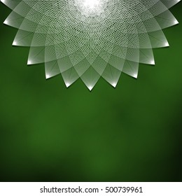 Colorful illustration of a round mandala on blur background. Vector illustration