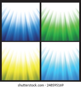 colorful illustration  with set of abstract wave backgrounds