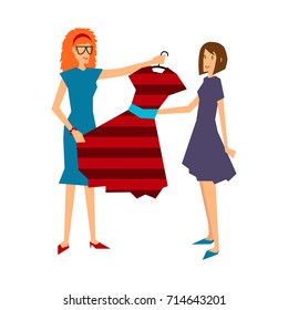 Colorful illustration set of different cartoon characters in modern flat style. Happy friends. Vector design.