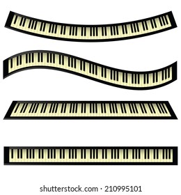 colorful illustration with  set of keyboards icons  on a white background
