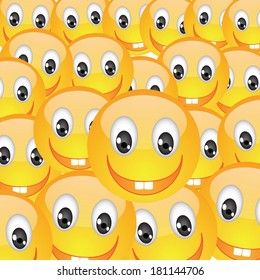 colorful illustration with smile background for your design