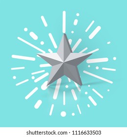 Colorful illustration with a star rating, vector illustration
