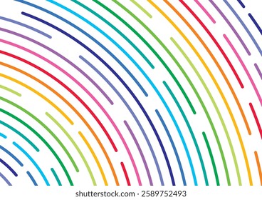A colorful illustration of star trails