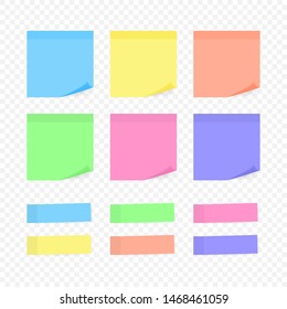 Colorful illustration sticky note on white background.