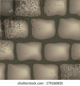 colorful illustration with stone background for your design