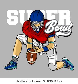 Colorful illustration vector for American football NFL in line art style isolated