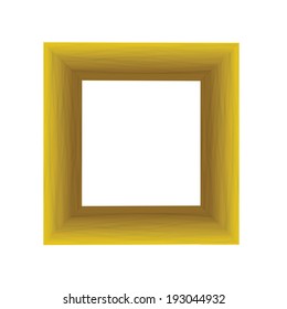 colorful illustration with wood photo frame on a white background  for your design