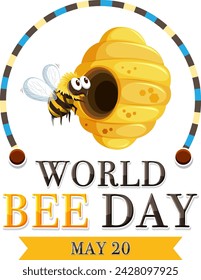 Colorful illustration for World Bee Day event