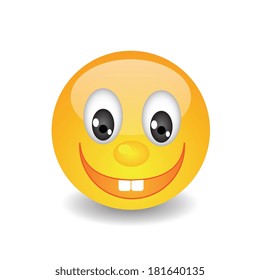 colorful illustration with yellow smile for your design