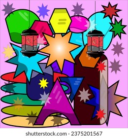 Colorful illustrations can be used as backgrounds