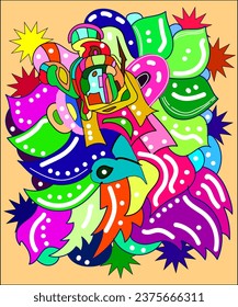 Colorful illustrations can be used as backgrounds