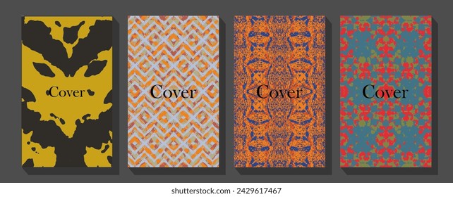  Colorful illustrations of flowers for covers, pictures. Vector illustration. Cover for menu design, wedding invitation and brochures. 