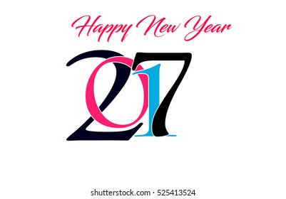 Colorful image background for happy new year.