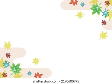 Material de ilustración de imágenes coloridas de arce