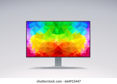 colorful image on wide screen