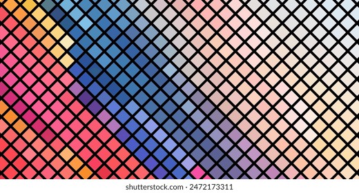 A colorful image of squares and lines with a mood of creativity and imagination