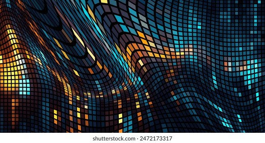 A colorful image of squares and lines with a mood of creativity and imagination