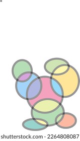 Colorful images that are very cute and interesting have abstract shapes